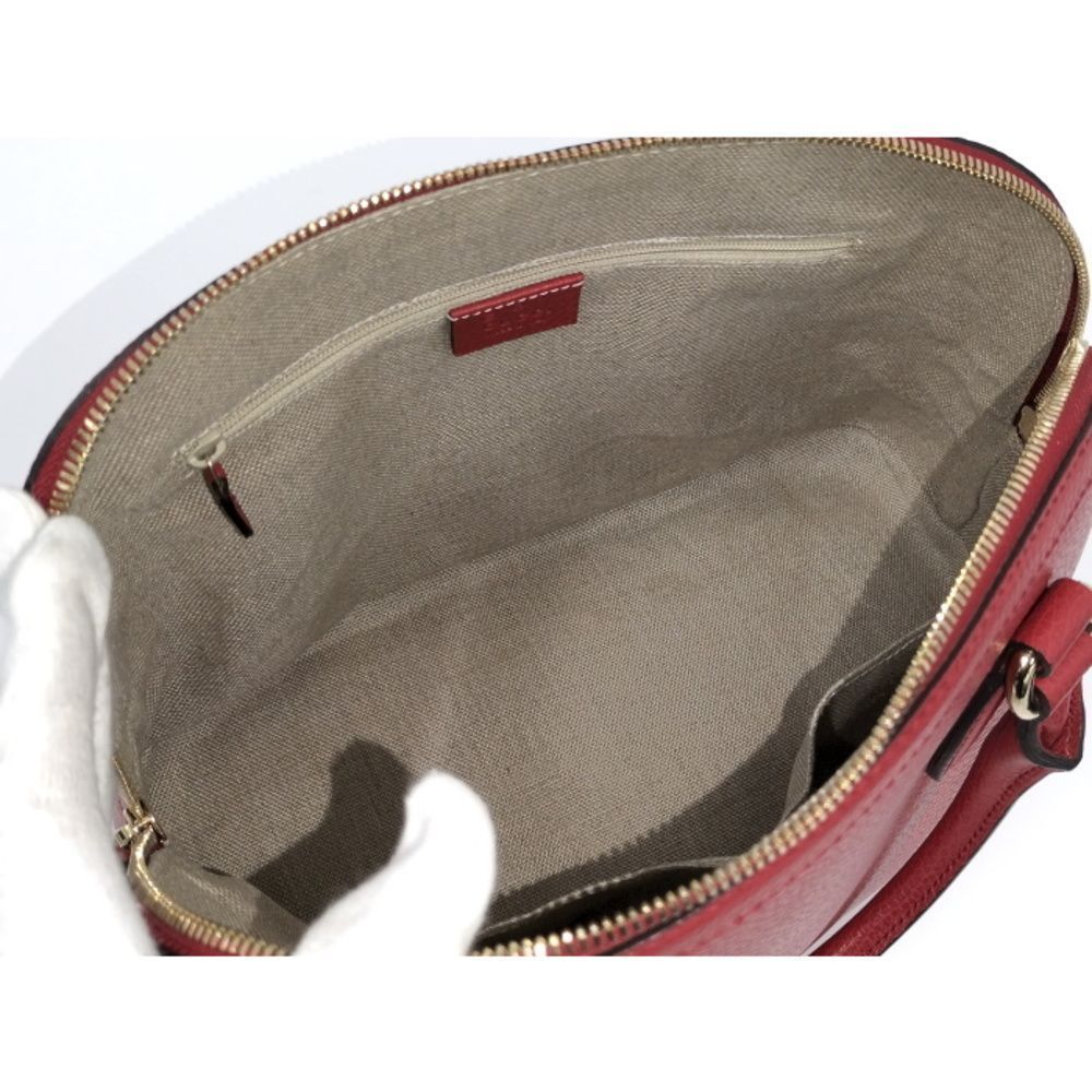 Gucci Handbag GG Charm Leather Red - Picture 8 of 10